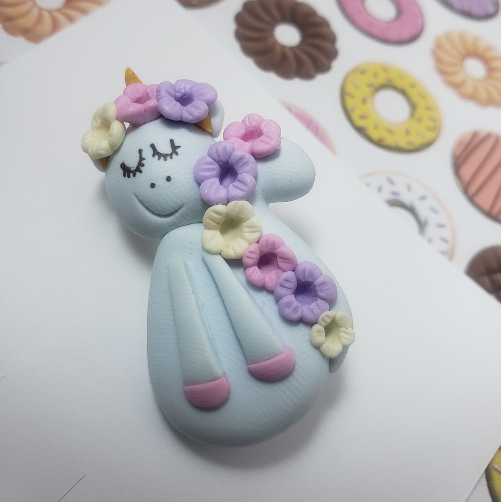 Happy Unicorn Brooch, handmade